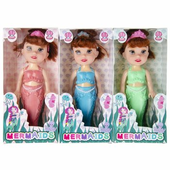 Boneka Putri Duyung (Mermaid) Lucu dalam Kotak, 18 cm (12 pcs)