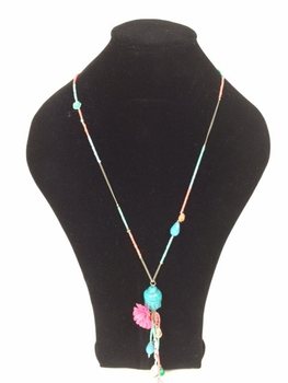 Kalung Panjang Gaya Ibiza dengan Buddha (1 pcs)