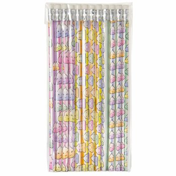 Pensil Neon 'Pup' dengan Penghapus (12 pcs)