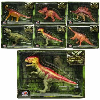 Figur Mainan Dinosaurus - Kotak Hadiah Mewah - Campuran Spesies (Set isi 6)