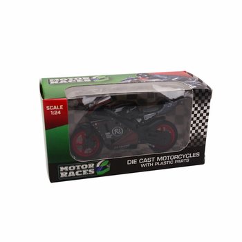 SEPEDA MOTOR SUPER SPORT DIE CAST, SKALA 1:24 DALAM DISPLAY (24 pcs)