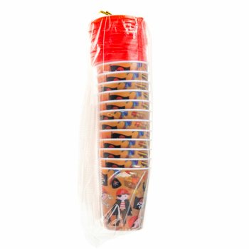Gelas Minum / Gelas Es Krim dengan Sedotan &ndash; Bajak Laut (12 pcs)