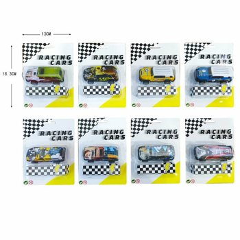Mobil Logam Pull Back dengan Kartu (12 pcs)