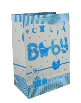 Kantong Kado Kelahiran - Biru Bayi (12 pcs)