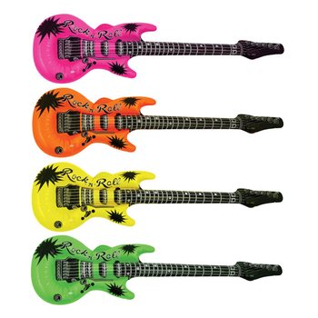Gitar Tiup Mainan Neon Mix - 95cm (12 pcs)
