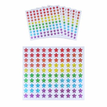 STIKER FUN - STIKER BINTANG WARNA-WARNI - 100 STIKER PER LEMBAR (5 pcs)