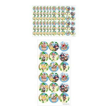 STIKER FUN - STIKER BAJAK LAUT - 18 STIKER PER LEMBAR (10 pcs)