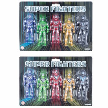 SUPER FIGHTERS - 5 Pcs Figur Aksi dalam Kartu (6 set)