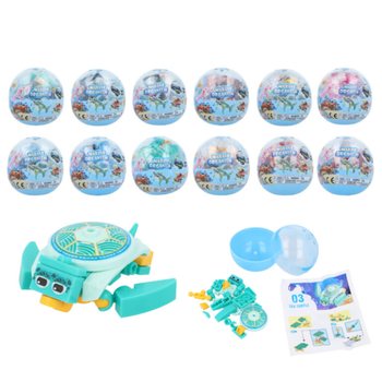 BALOK SUSUN BRICKS SEA LIFE DALAM KAPSUL & DISPENSER (12 pcs)