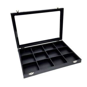 DISPLAY MANIK-MANIK HITAM 12 SEKAT + TUTUP