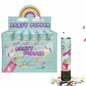 PENEMBAK KONFETI PESTA - UNICORN - DALAM DISPLAY (48 buah)