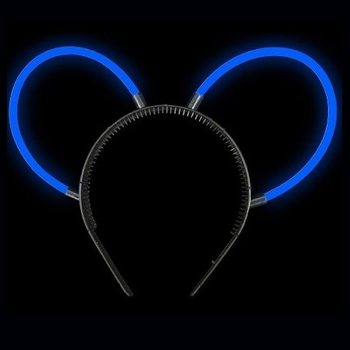 Bando Telinga Kelinci Menyala (Glow) - 12 pcs.