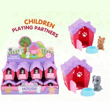 Mainan Rumah Hewan dengan Hewan Peliharaan dalam Display (24 pcs)