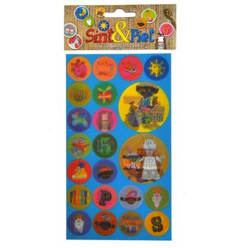 2 LEMBAR STIKER BERGERAK SANTO NIKOLAS & PIET (11 pcs)