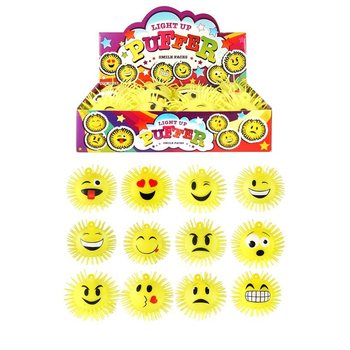 Bola Puffer Smili Menyala dalam Display (12 pcs)