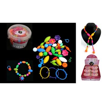 BUAT KALUNG ATAU GELANG SENDIRI, 200 bagian. DALAM DISPLAY (6 pcs.)
