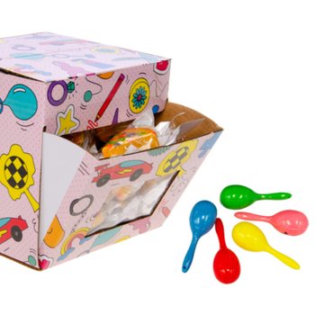 MARAKAS SAMBA KECIL - CAMPUR WARNA - DALAM DISPLAY (60 pcs)