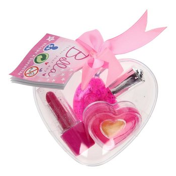 Set Kosmetik Anak Bella 3 Bagian Bentuk Hati dalam Display (18 pcs)