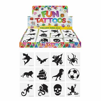 Tato Mainan Seru - Model Anak Laki-laki, Setiap Pack 12x Tato DALAM DISPLAY (48 pack)