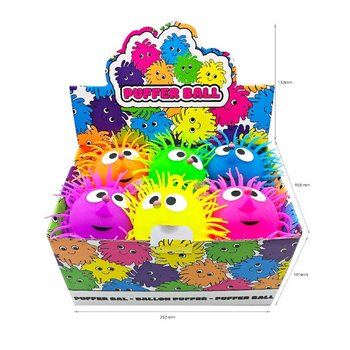 BOLA PUFFER MATA - 13CM - DENGAN DISPLAY (12 pcs)