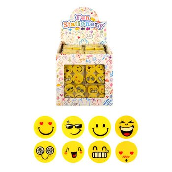 MODEL PENGHAPUS: SET 4 PCS PENGHAPUS SMILEY DALAM DISPLAY (120 set)