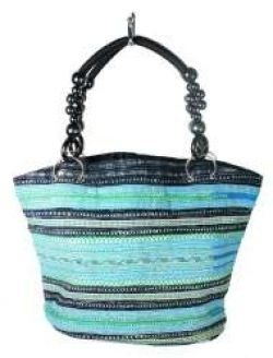 B-FAIR Tas Beads Hitam/Biru Muda (1 pcs)