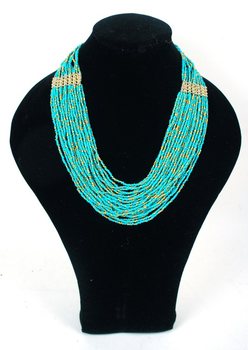 Kalung Pirus Mewah (Gaya Ibiza, 1 pcs)