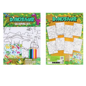 SET MEWARNAI BESAR - MODEL: DINOSAURUS - Ukuran 22x30x1 CM (12 pcs)