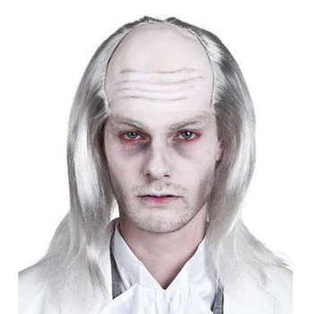 Rambut Palsu Botak dengan Rambut Abu-abu (1 pcs)
