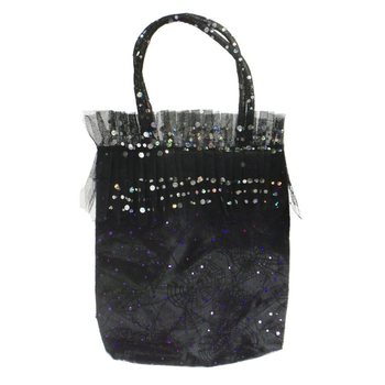 TAS TANGAN MAINAN DENGAN GLITTER DAN PRINT JARING LABA-LABA (6 pcs)