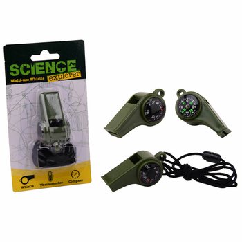 Peluit Survival Science Explorer dengan Kompas & Termometer (24 pcs)