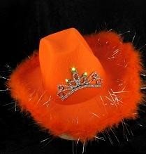 Topi Cowboy Lampu - Oranye (6 pcs.)