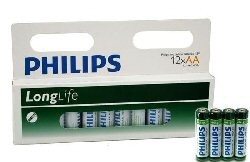 12x BATERAI "PHILIPS - SUPER HEAVY DUTY" AA - LONGLIFE (12 pcs per Blister)