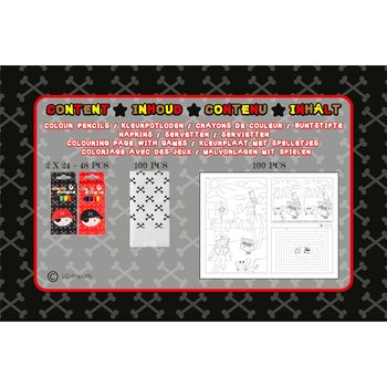 KOTAK HORECA LENGKAP BAJAK LAUT - 48x Set Pensil Warna + 100x Lembar Mewarnai + 100x Serbet (248 pcs)