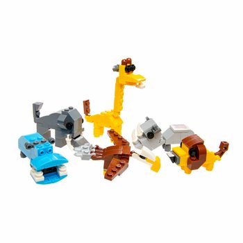MAINAN BALOK BRICK DALAM TELUR - MIX HEWAN JUNGLE (12 pcs)