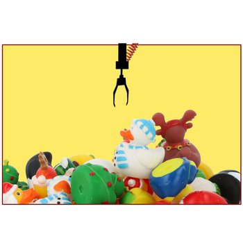 Mix Bebek Mandi Natal 6cm (12 pcs) - Souvenir Hadiah Natal