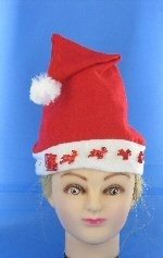 TOPI NATAL dengan KERETA SINTERKLAS MENYALA (12 pcs)