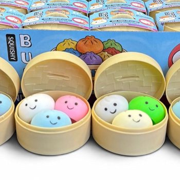 RAGE - Squishy MINI&rsquo;S EDITION Bun Dumplings KECIL (5.3 x 5.3 x 4.1 Cm) Viral 2026 Fidget Toy (24 pcs)