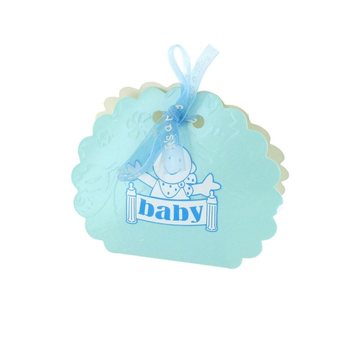 Kotak Kado Souvenir Kelahiran Bayi - Biru (12 pcs)