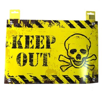 PAPAN PINTU DEKORATIF - "DANGER" / "KEEP OUT" (12 pcs)