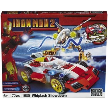MEGA BLOKS Iron Man 2 Whiplash Showdown - Set Mainan 1980