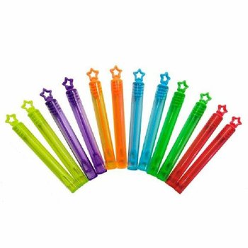 Tongkat Gelembung Sabun Bintang Warna-warni (12 Pcs)