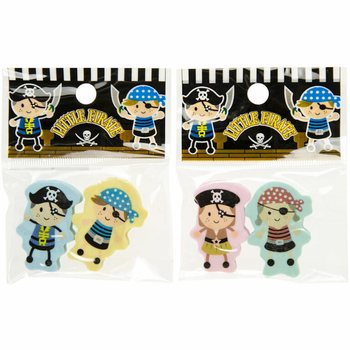 Set Penghapus Figur Bajak Laut - 2 Pcs dalam Display