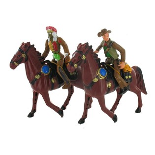 MAINAN KOWBOY DAN INDIAN NAIK KUDA (8 pcs)