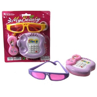 Set Kacamata Hitam dengan Mainan Telepon (6 pcs)