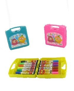 12 Spidol Warna dalam Tas Koper Kecil (10 pcs)