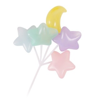 Tusukan Cupcake - Buket Balon Bintang dan Bulan (15 pcs)