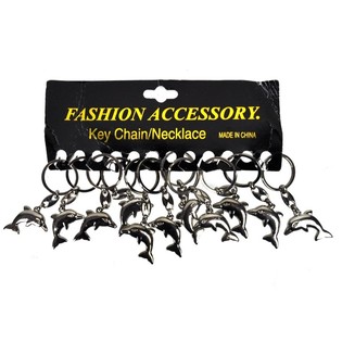 Gantungan Kunci Lumba-Lumba Logam (10 pcs)
