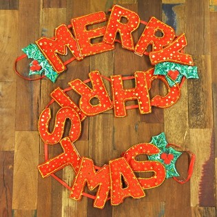 UNTAIAN NATAL MEWAH "MERRY CHRISTMAS" (6 pcs)