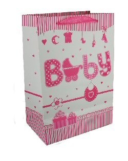 TAS KADO KELAHIRAN BAYI - PINK MUDA (12 pcs)